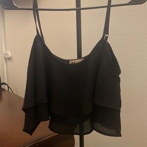 Black flowy crock top size small